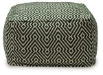 Abacy - Green   Ivory - Pouf Sale