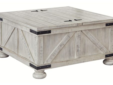 Carynhurst - Whitewash - Cocktail Table with Storage Discount