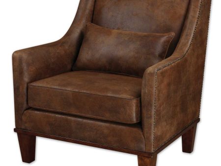 Clay - Leather Armchair - Dark Brown For Sale