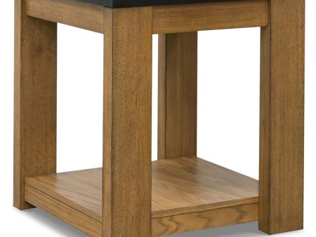 Quentina - Light Brown   Black - Rectangular End Table For Sale