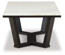 Fostead - White   Espresso - Rectangular Cocktail Table Discount