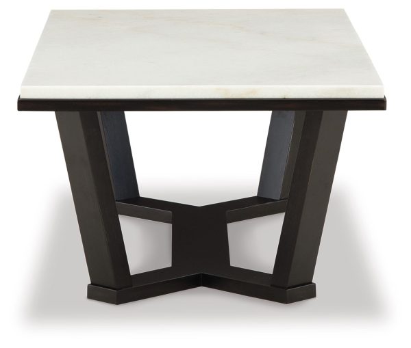 Fostead - White   Espresso - Rectangular Cocktail Table Discount