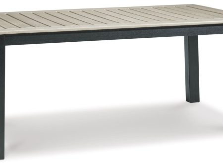 Mount Valley - Black   Driftwood - Rect Dining Table W Umb Opt Online now