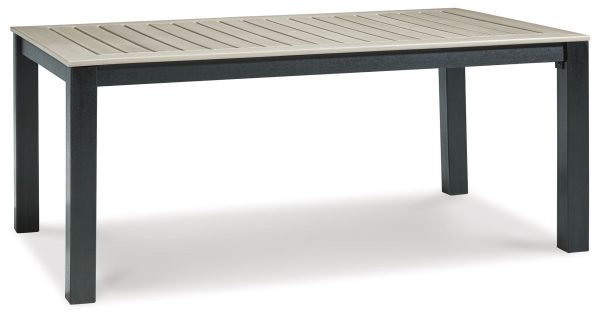 Mount Valley - Black   Driftwood - Rect Dining Table W Umb Opt Online now