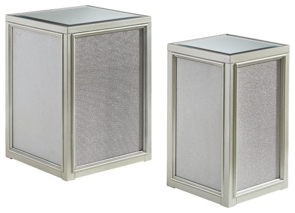 Traleena - Silver Finish - Nesting End Tables (Set of 2) Hot on Sale