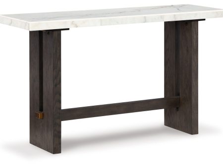 Burkhaus - White   Dark Brown - Sofa Table For Discount