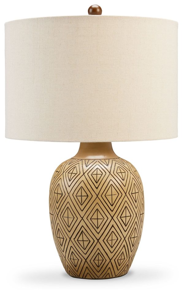 Jairgan - Tan   Black - Poly Table Lamp (Set of 2) Online now