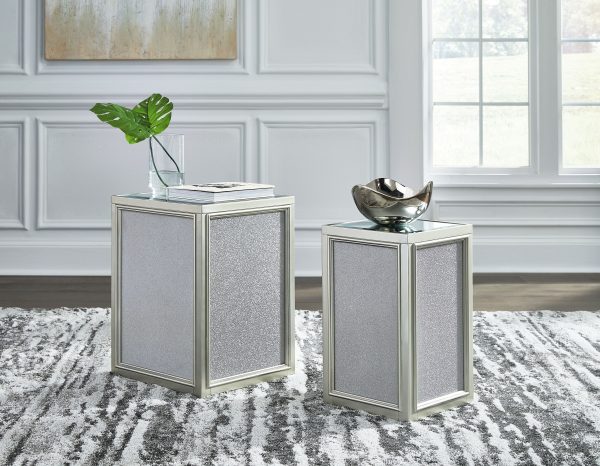 Traleena - Silver Finish - Nesting End Tables (Set of 2) Hot on Sale