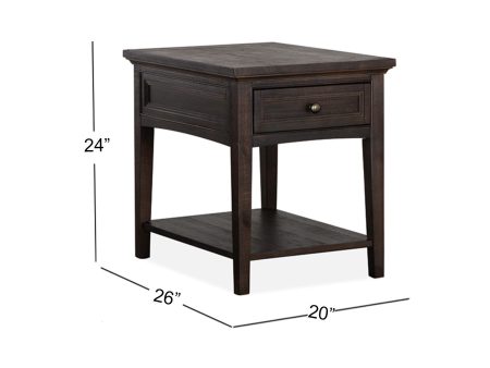 Westley Falls - Rectangular End Table - Graphite Online now