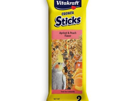 Crunch Sticks Apricot & Peach Cockatiel Treats 2 Pack by Vitakraft Online Sale